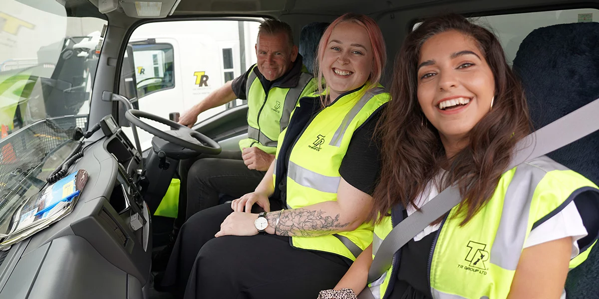 The team at TR Group testing a new vehicle