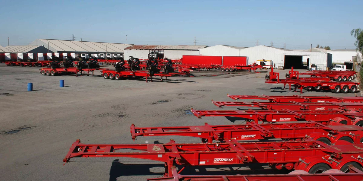 Semi skels parked up at TR Group, Melbourne